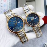 Replica Longines Blue Dial Two Tone Gold Case Couple Automatic Watch
